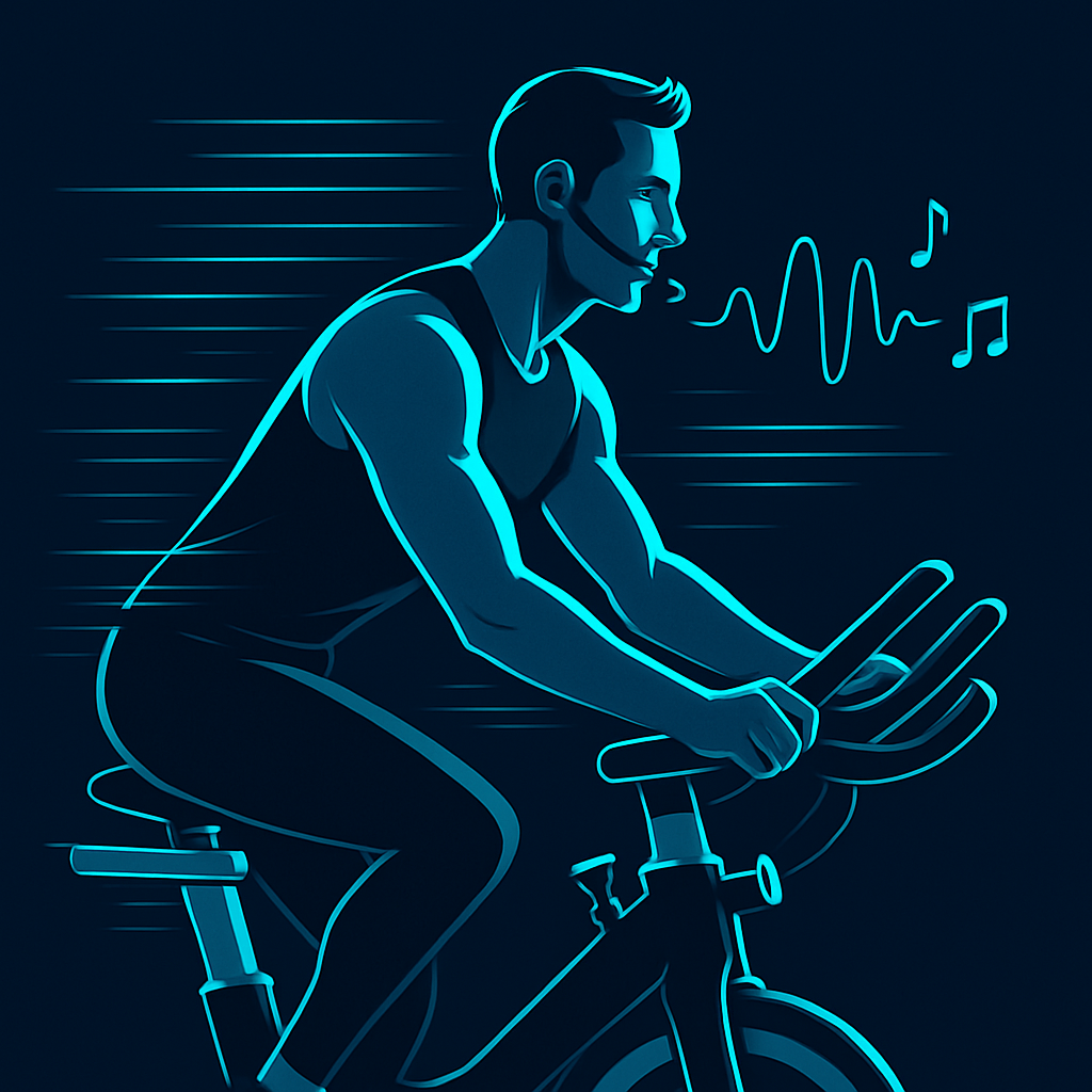 Cycle fit instructor coaching a class